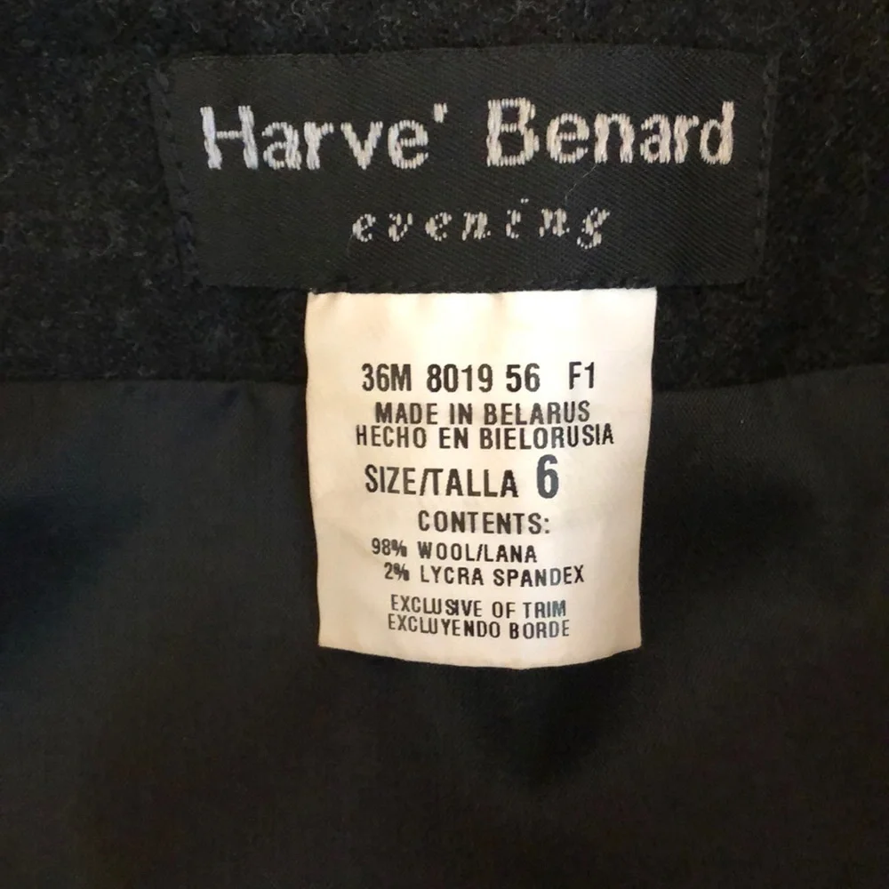 Harve Benard Evening Womens Wool Skirt Size 6 Neutral Classic Simple